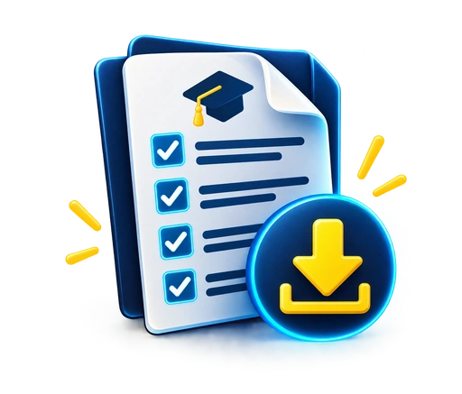 Checkliste mit Download-Symbol für die Themenübersicht